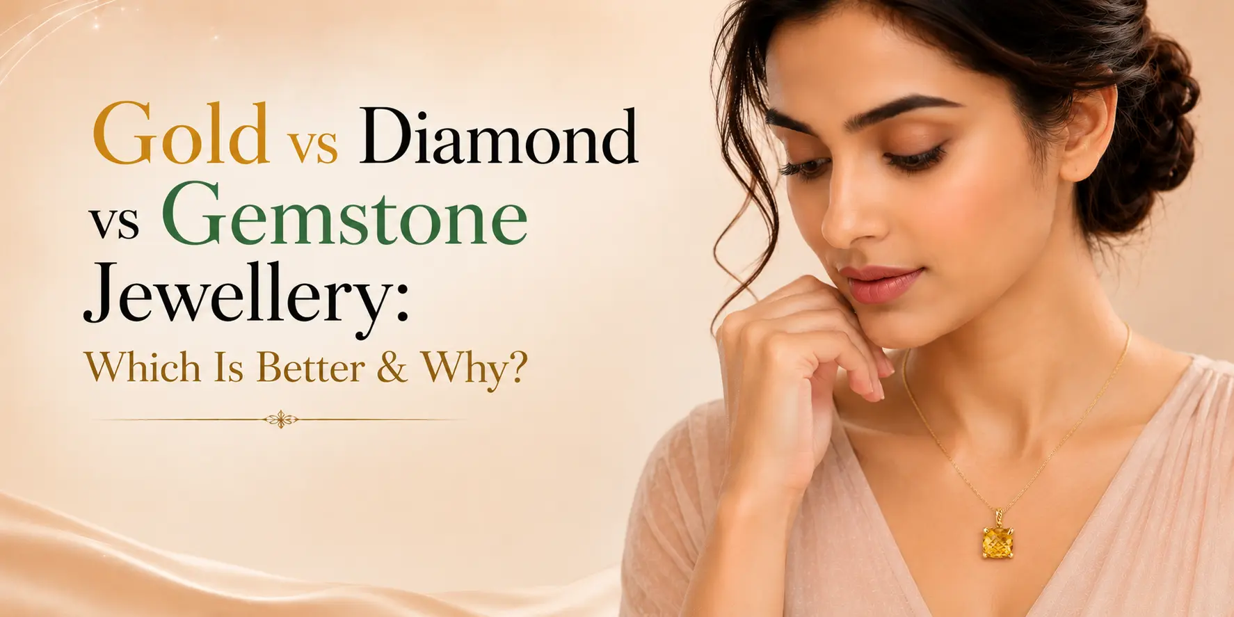 gold vs diamond vs gemstone jewellery comparison