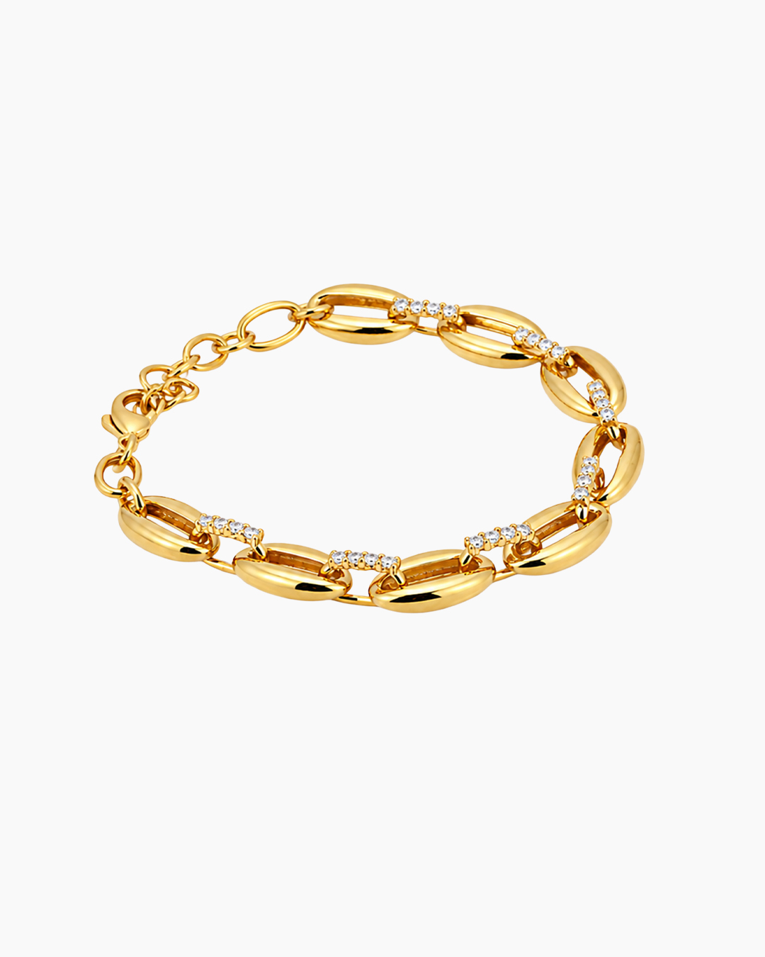Freyja Diamond Link Bracelet in 18kt Gold Vermeil view 3